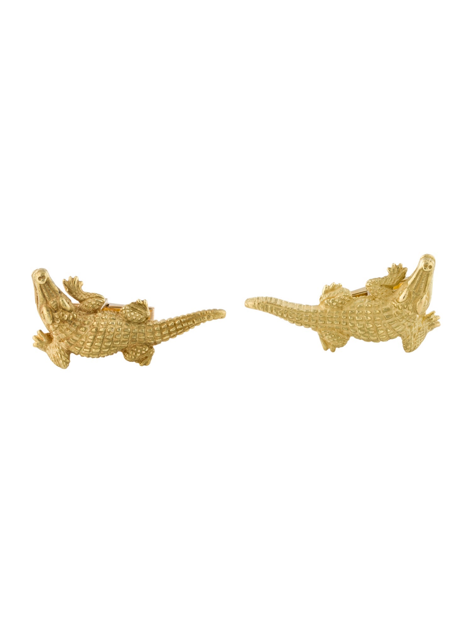 Kieselstein-Cord Vintage 18K Alligator Cufflinks