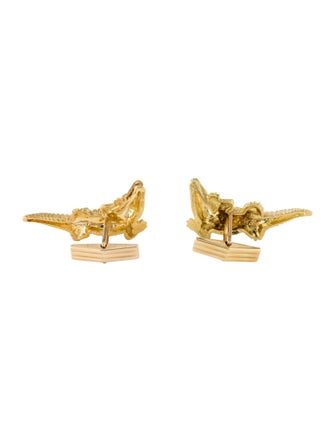 Kieselstein-Cord Vintage 18K Alligator Cufflinks