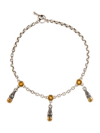 Kieselstein-Cord Citrine Alligator Collar Necklace