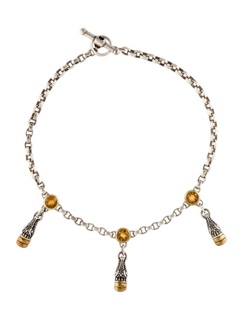 Kieselstein-Cord Citrine Alligator Collar Necklace