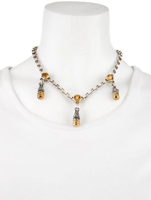 Kieselstein-Cord Citrine Alligator Collar Necklace