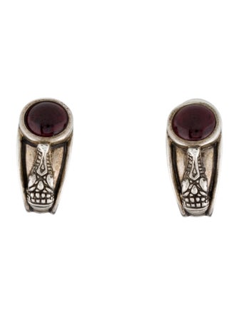 Kieselstein-Cord Garnet Alligator Clip-On Earrings