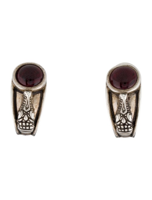 Kieselstein-Cord Garnet Alligator Clip-On Earrings