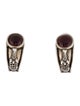 Kieselstein-Cord Garnet Alligator Clip-On Earrings