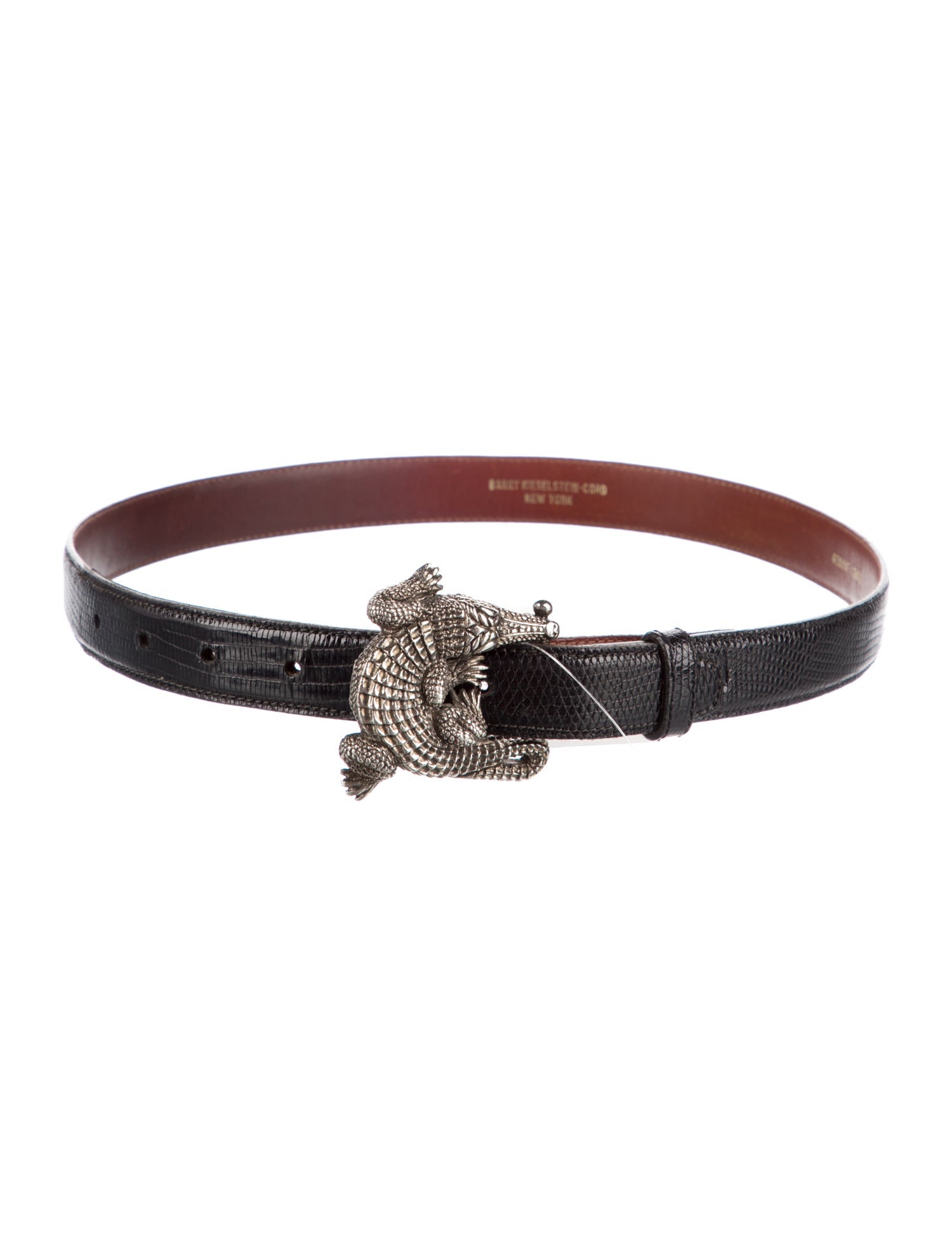 Kieselstein-Cord Skinny Lizard Waist Belt