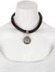Kieselstein-Cord Kieselstein-Cord Leather Braided Sun Choker Pendant Necklace