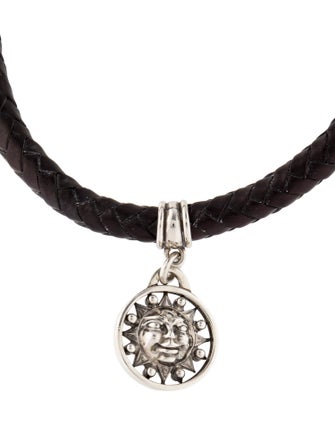 Kieselstein-Cord Kieselstein-Cord Leather Braided Sun Choker Pendant Necklace