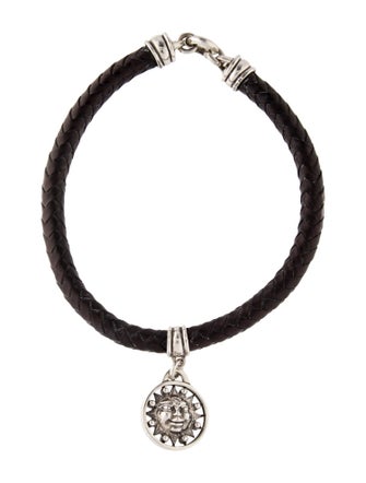 Kieselstein-Cord Kieselstein-Cord Leather Braided Sun Choker Pendant Necklace