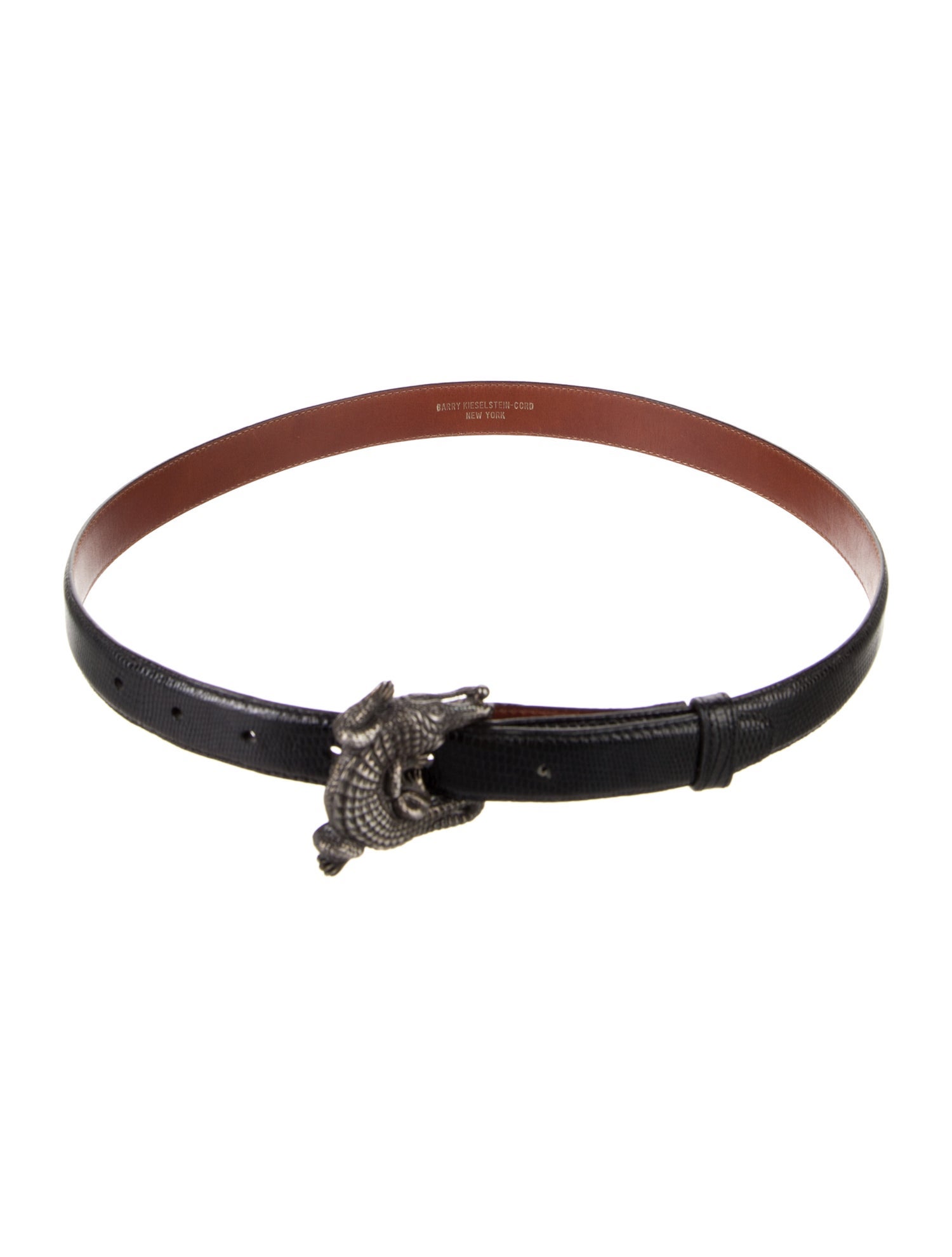 Kieselstein-Cord Skinny Lizard Belt