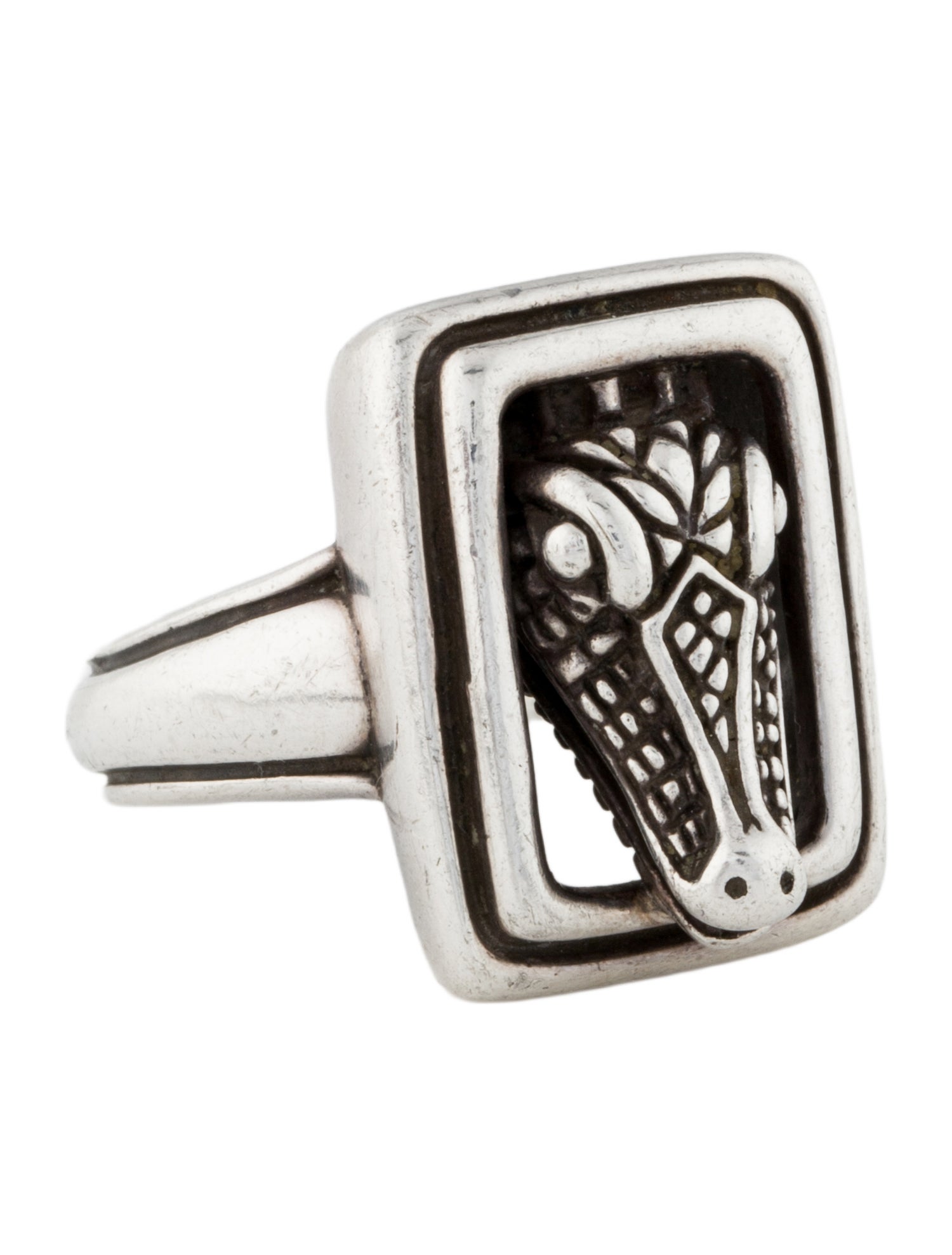 Kieselstein-Cord Vintage Alligator Head Cocktail Ring