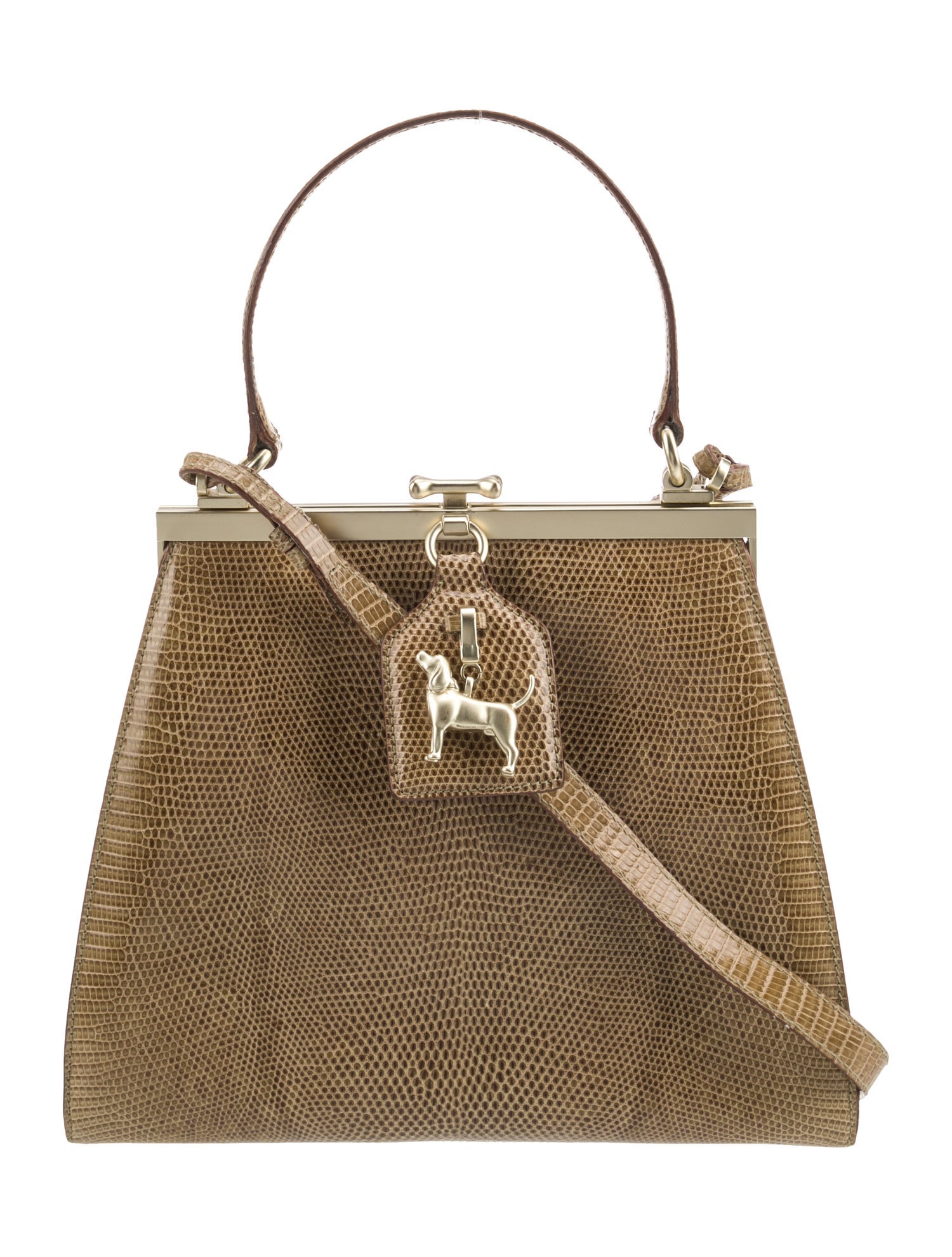 Kieselstein-Cord Lizard Shoulder Bag