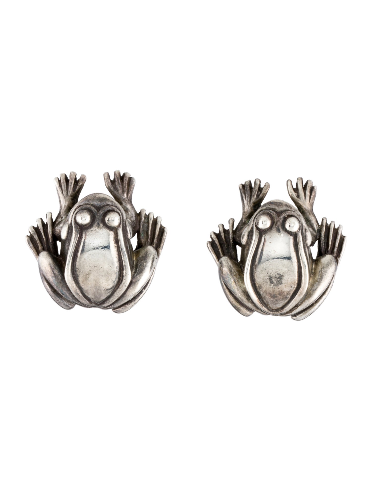 Kieselstein-Cord Frog Earclip Earrings