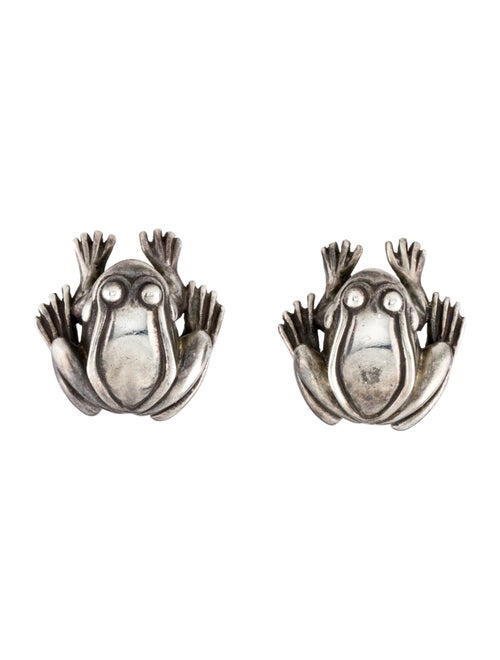 Kieselstein-Cord Frog Earclip Earrings