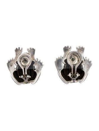 Kieselstein-Cord Frog Earclip Earrings