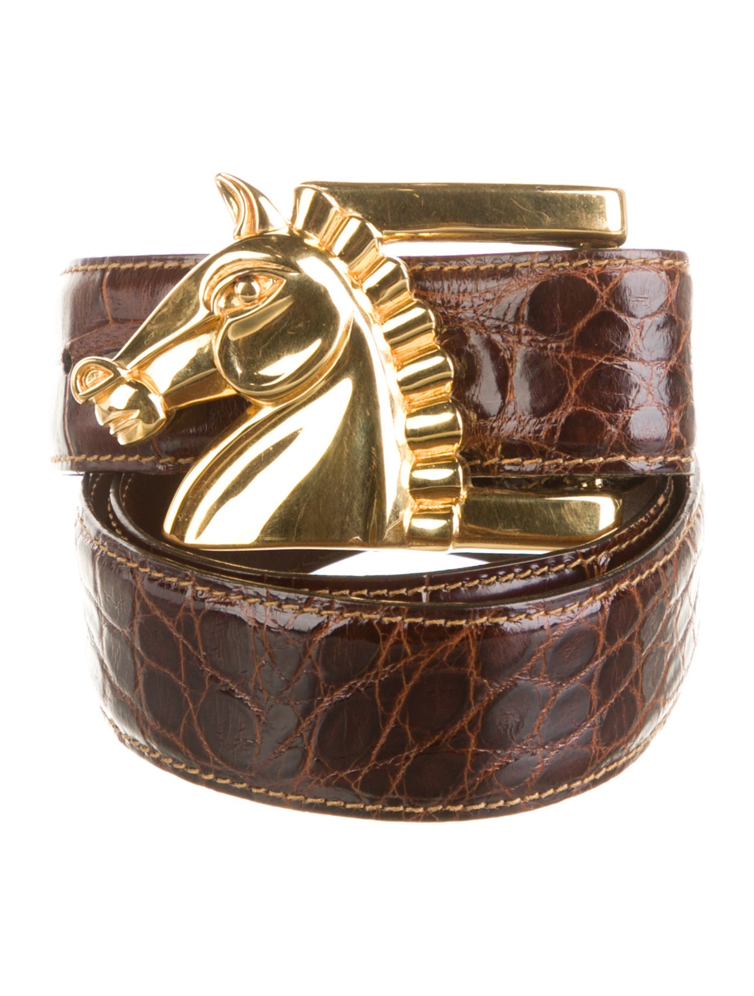 Kieselstein-Cord Embossed Leather Belt