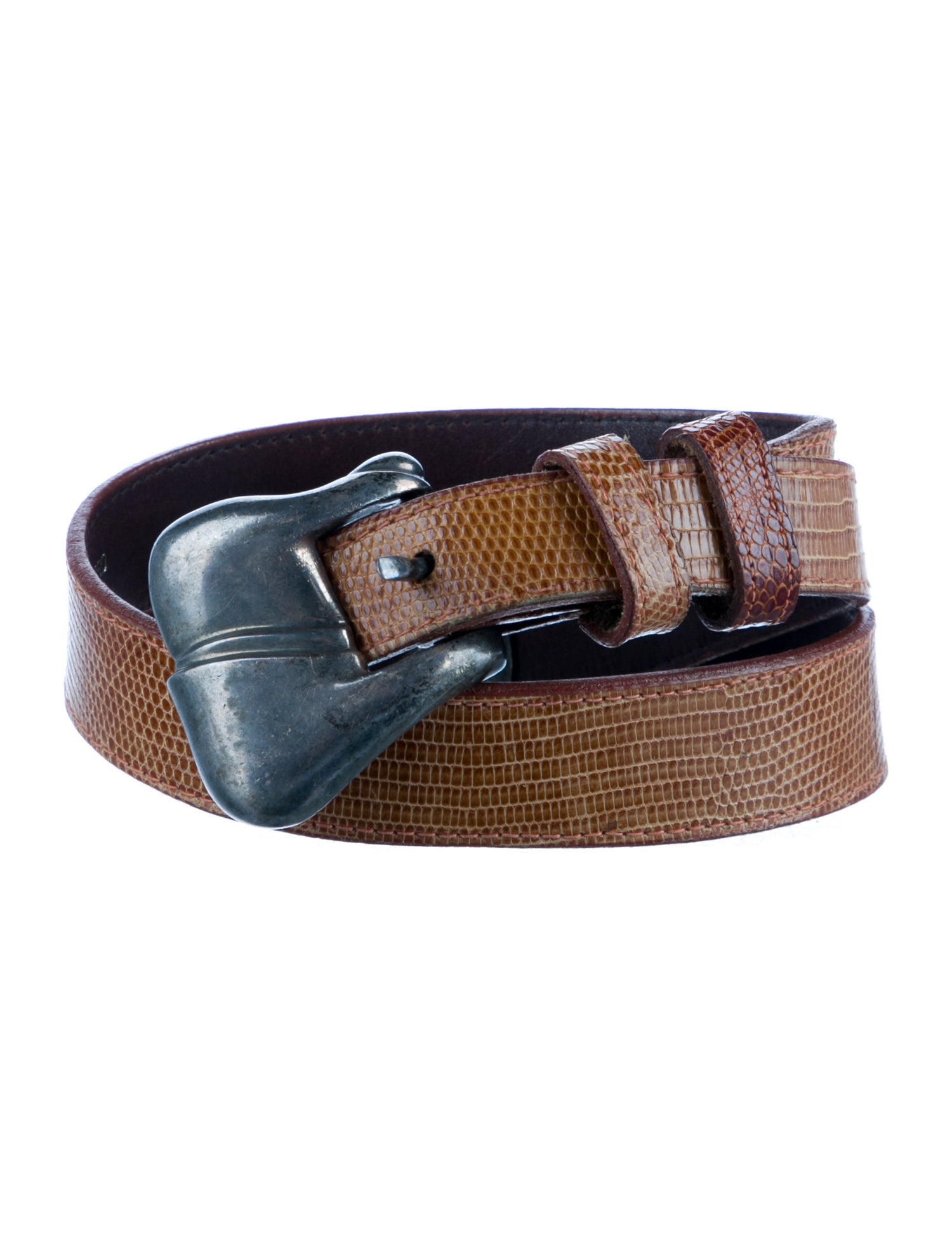 Kieselstein-Cord Embossed Leather Belt
