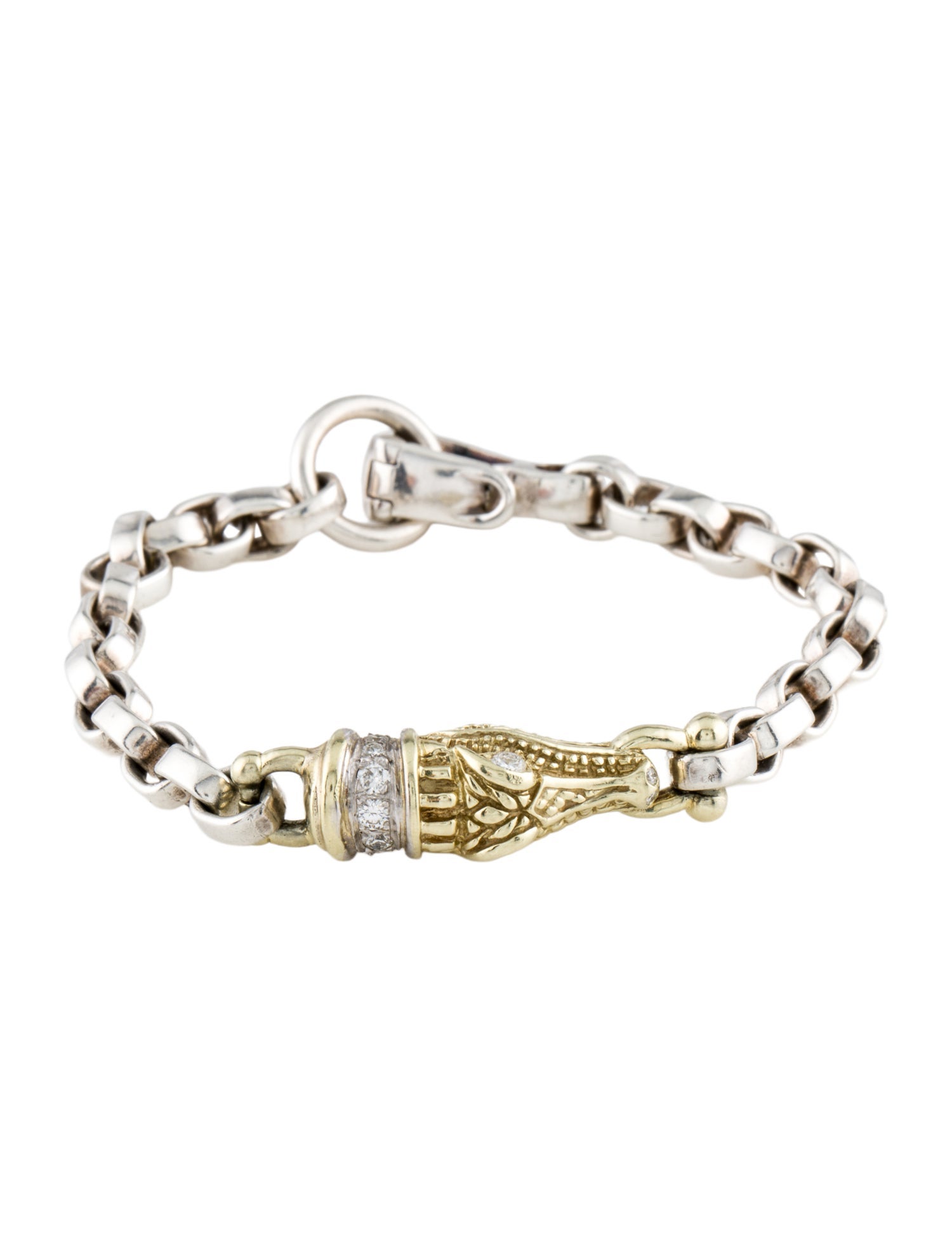Kieselstein-Cord Diamond Alligator Link Bracelet