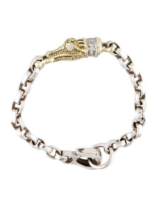 Kieselstein-Cord Diamond Alligator Link Bracelet