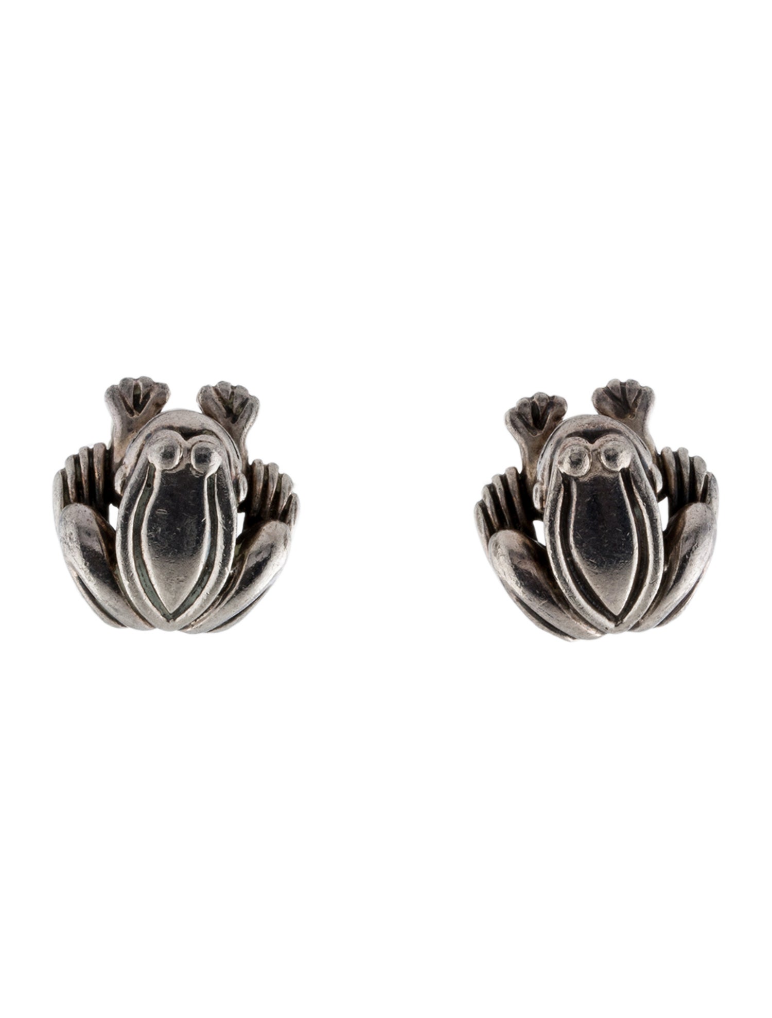 Kieselstein-Cord Frog Clip-On Earrings