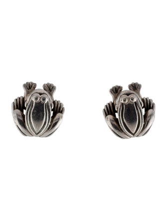 Kieselstein-Cord Frog Clip-On Earrings