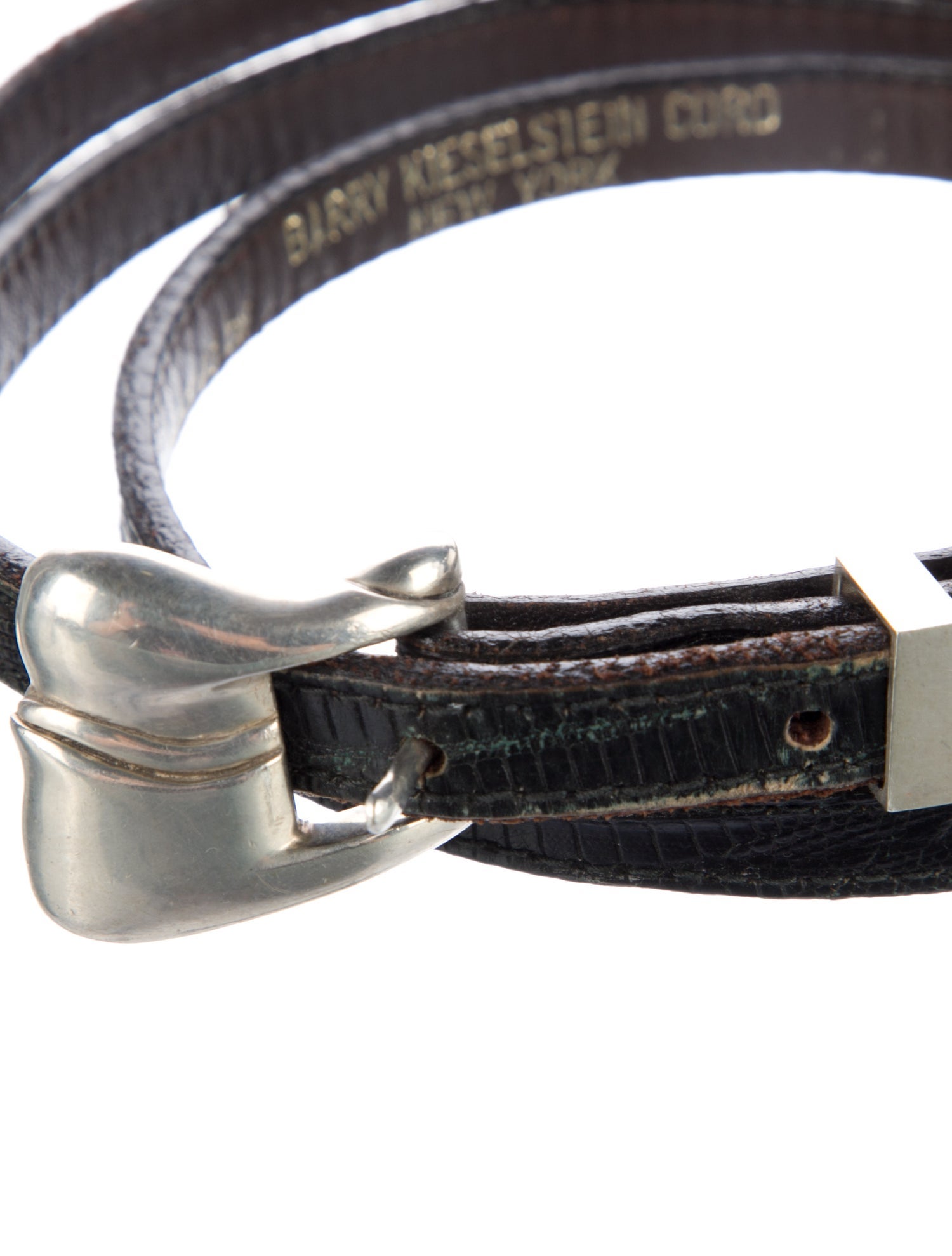 Kieselstein-Cord Leather Waist Belt