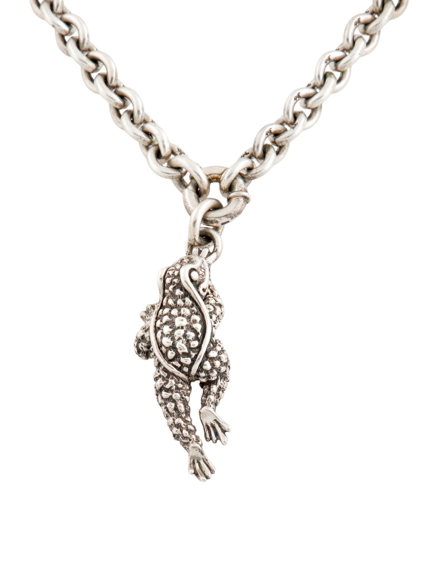 Kieselstein-Cord Frog Pendant Necklace