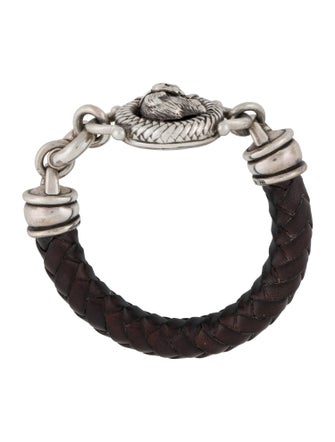 Kieselstein-Cord Leather Labrador Head Station Bracelet
