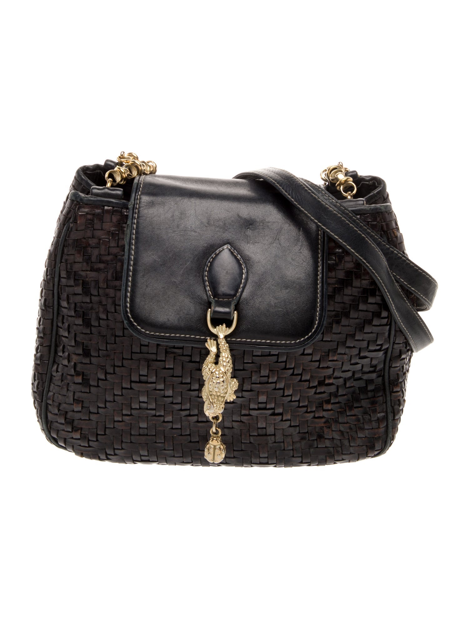 Kieselstein-Cord Leather Shoulder Bag