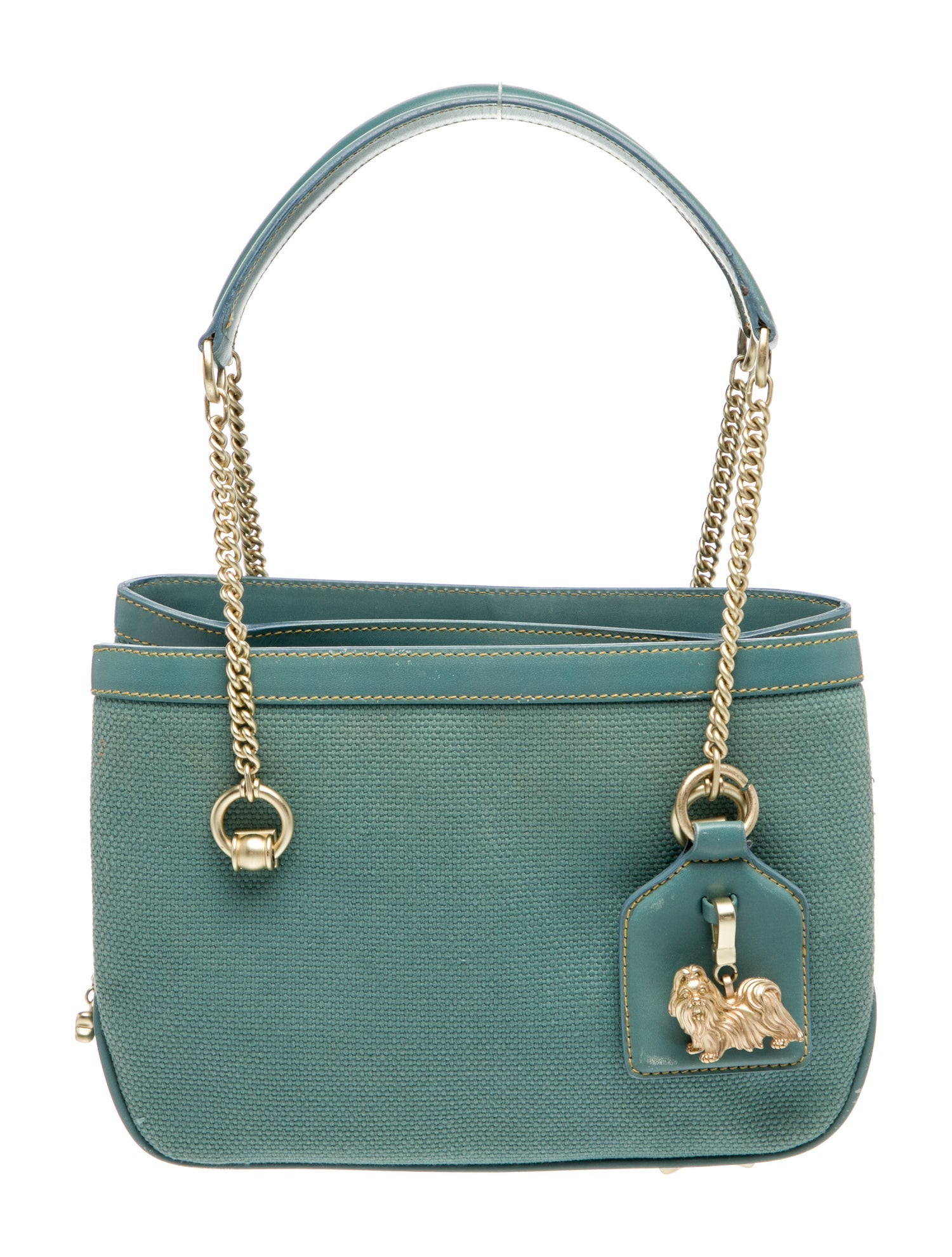 Kieselstein-Cord Canvas Top Handle Bag