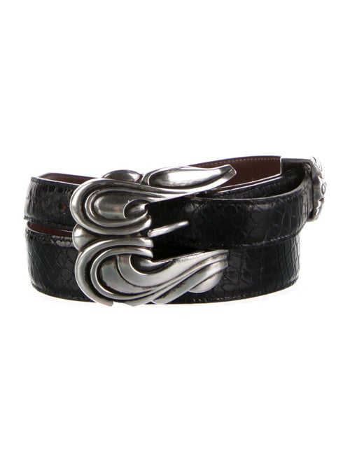 Kieselstein-Cord Skinny Alligator Belt