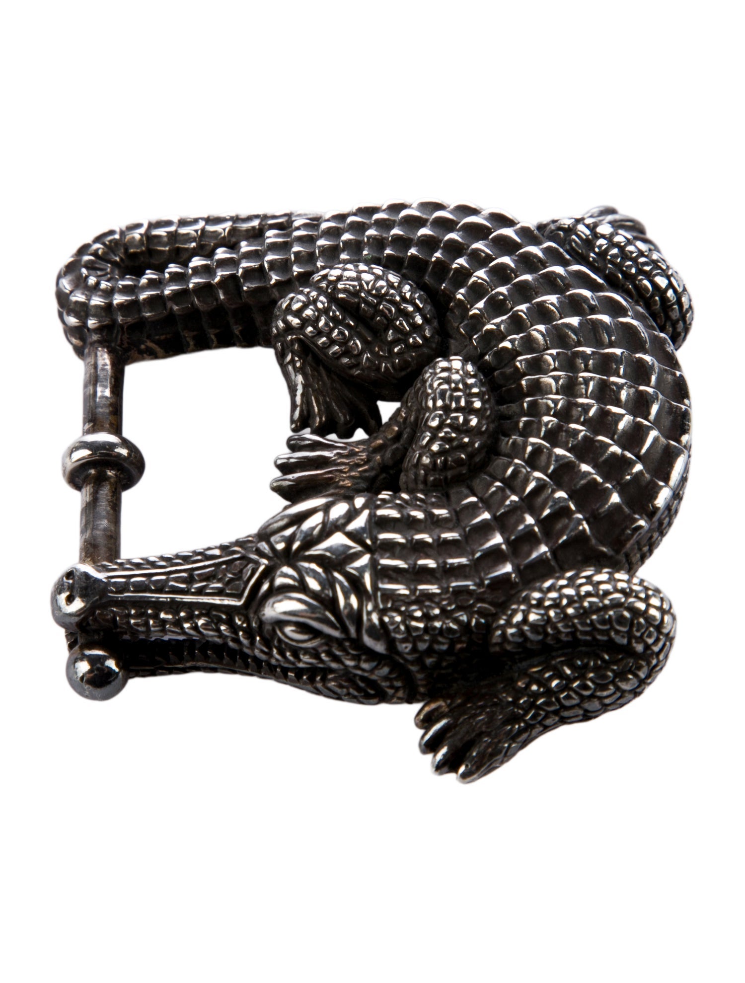 Kieselstein-Cord Metal Alligator Belt Buckle