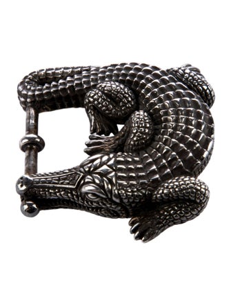 Kieselstein-Cord Metal Alligator Belt Buckle