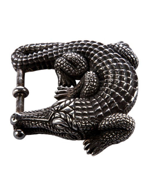 Kieselstein-Cord Metal Alligator Belt Buckle