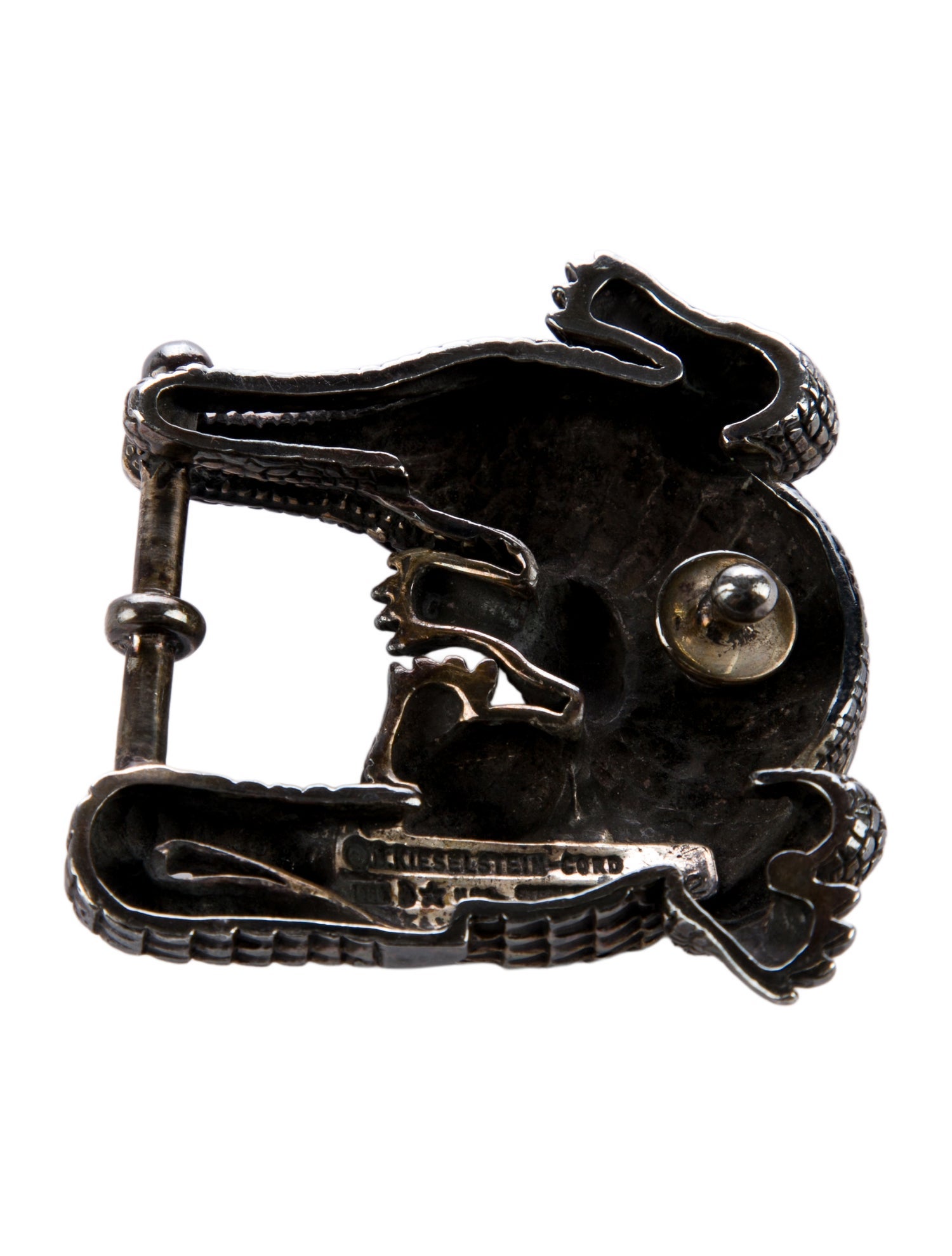 Kieselstein-Cord Metal Alligator Belt Buckle