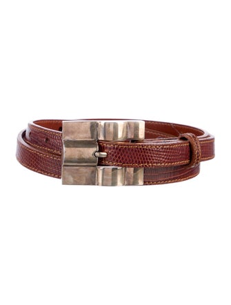 Kieselstein-Cord Skinny Lizard Belt