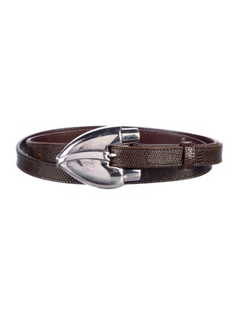 Kieselstein-Cord Skinny Leather Belt