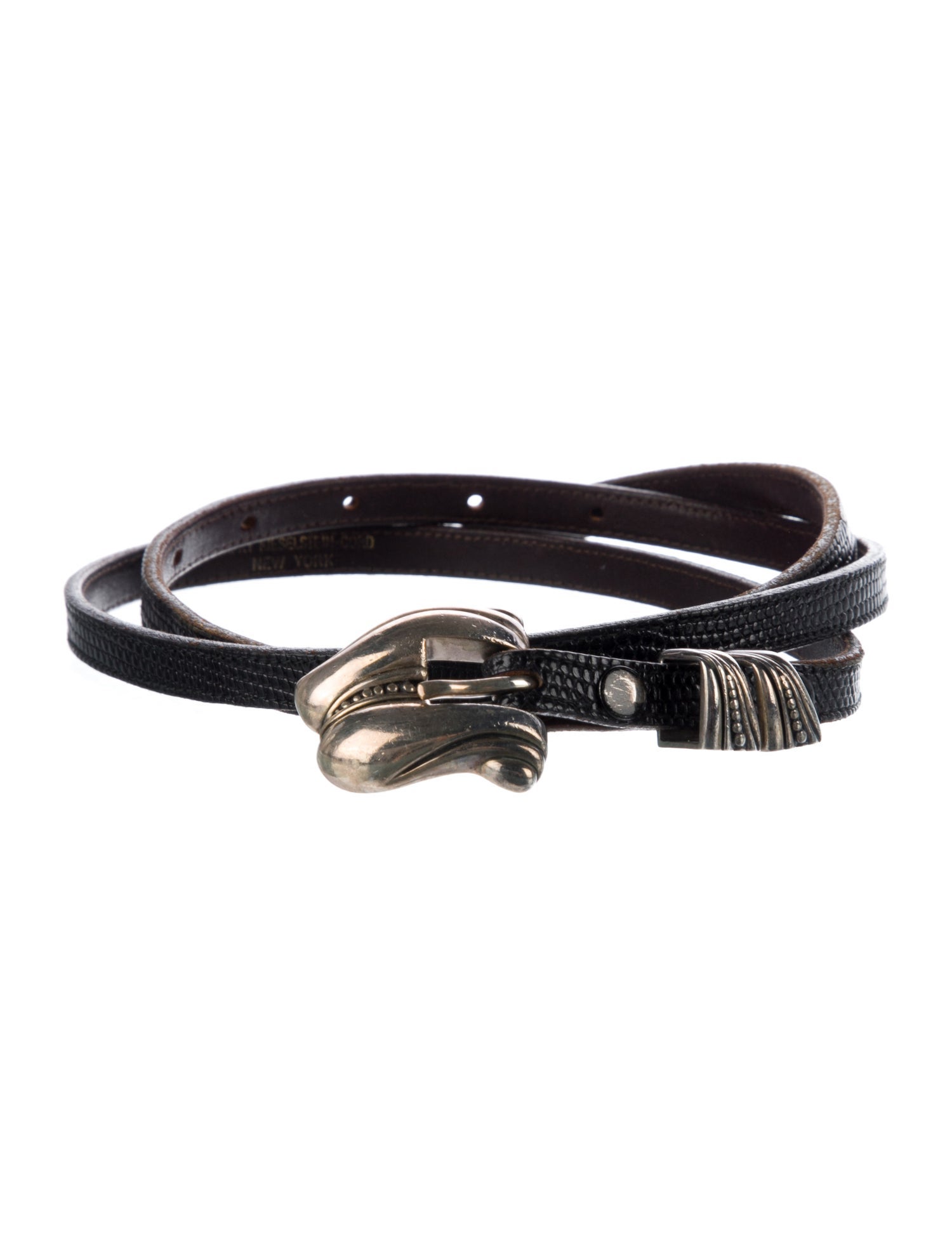 Kieselstein-Cord Skinny Lizard Belt