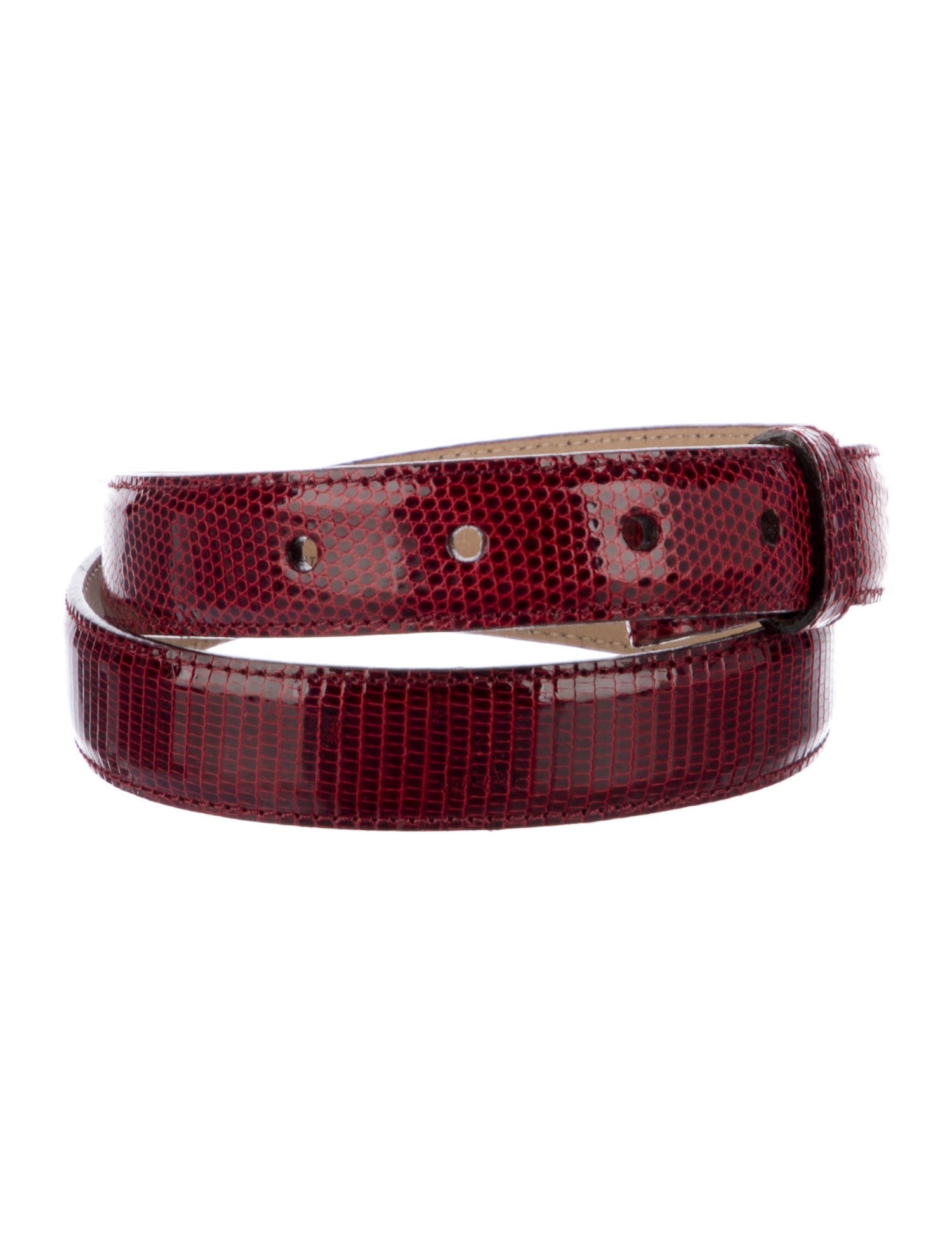Kieselstein-Cord Skinny Lizard Belt