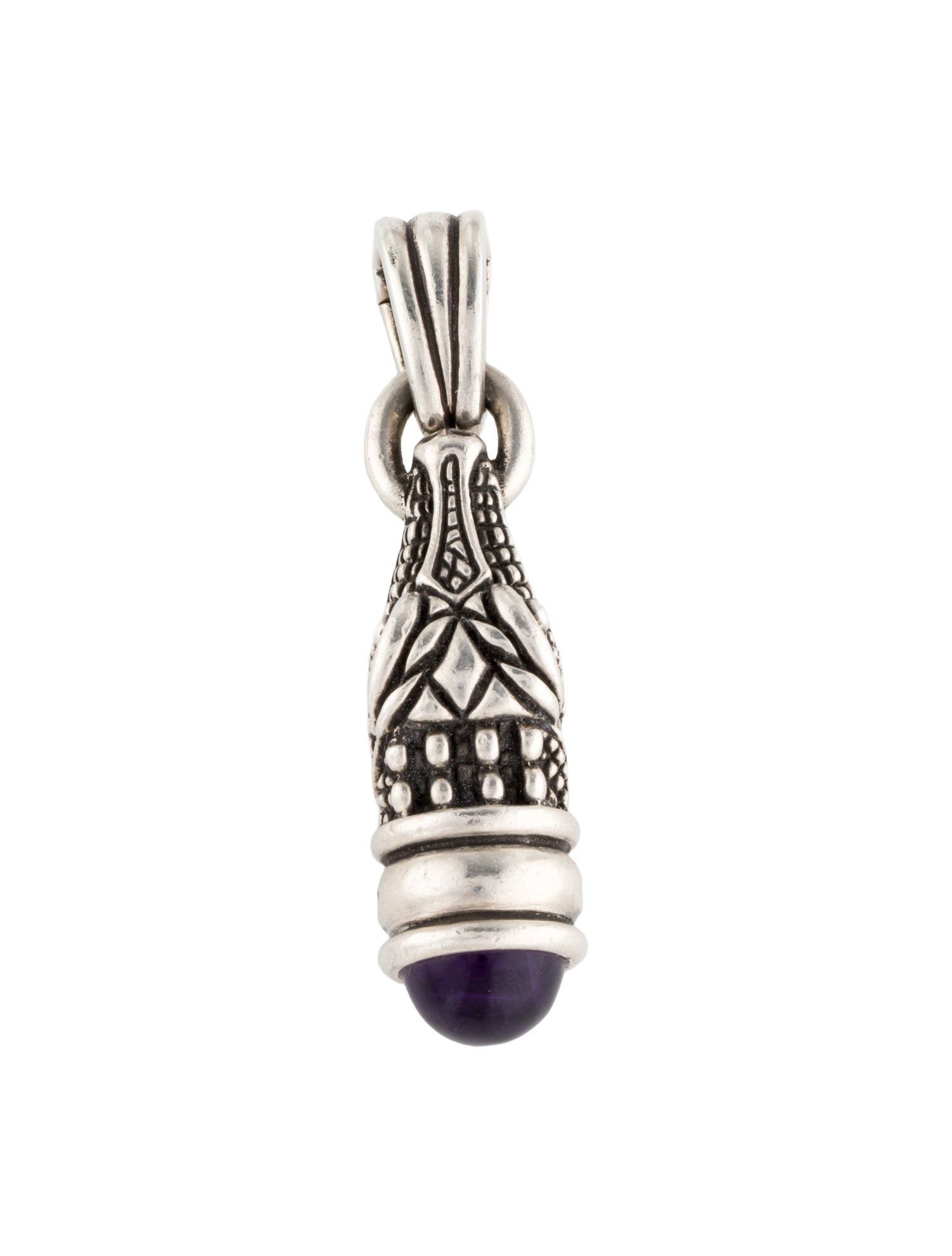 Kieselstein-Cord Vintage Amethyst Alligator Pendant