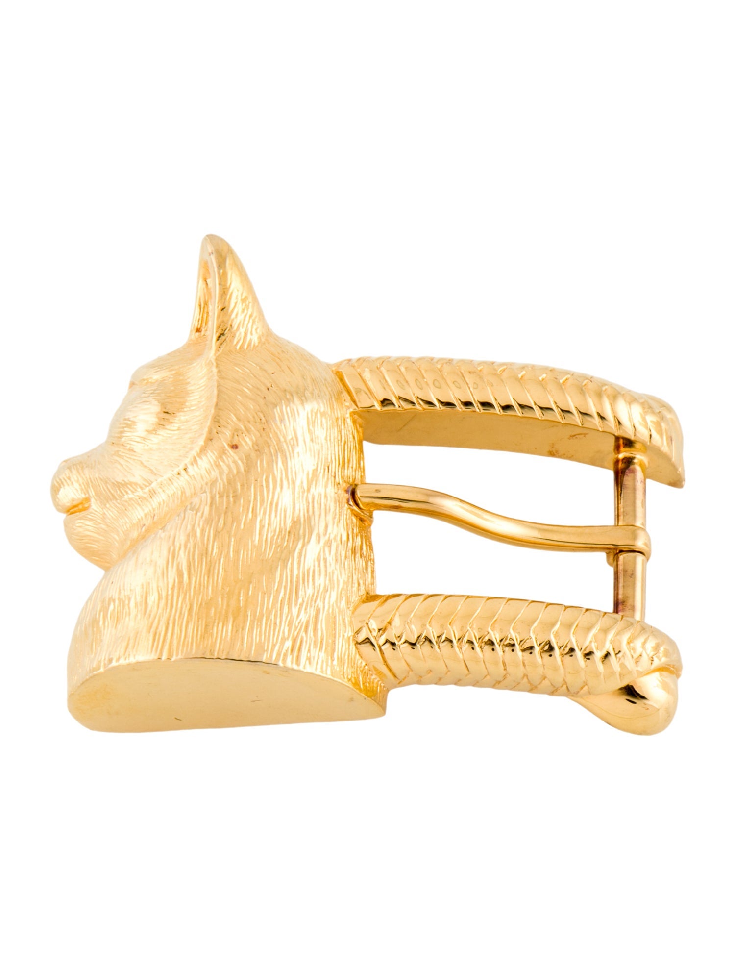 Kieselstein-Cord Cat Head Belt Buckle