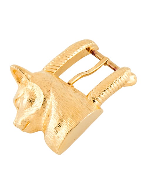 Kieselstein-Cord Cat Head Belt Buckle