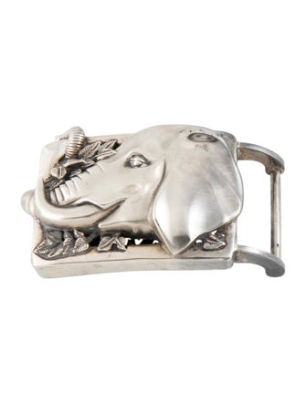 Kieselstein-Cord Elephant Head Belt Buckle