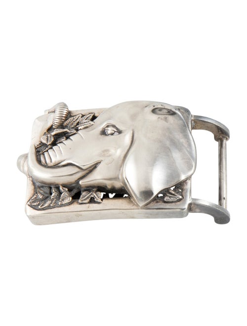 Kieselstein-Cord Elephant Head Belt Buckle