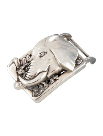 Kieselstein-Cord Elephant Head Belt Buckle