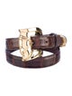 Kieselstein-Cord Skinny Alligator Waist Belt