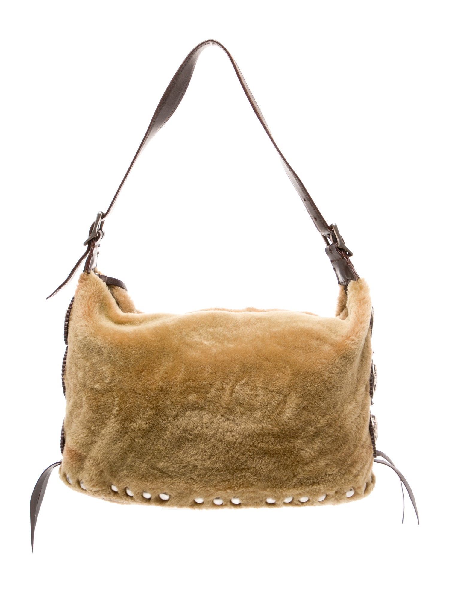Kieselstein-Cord Faux Fur Shoulder Bag