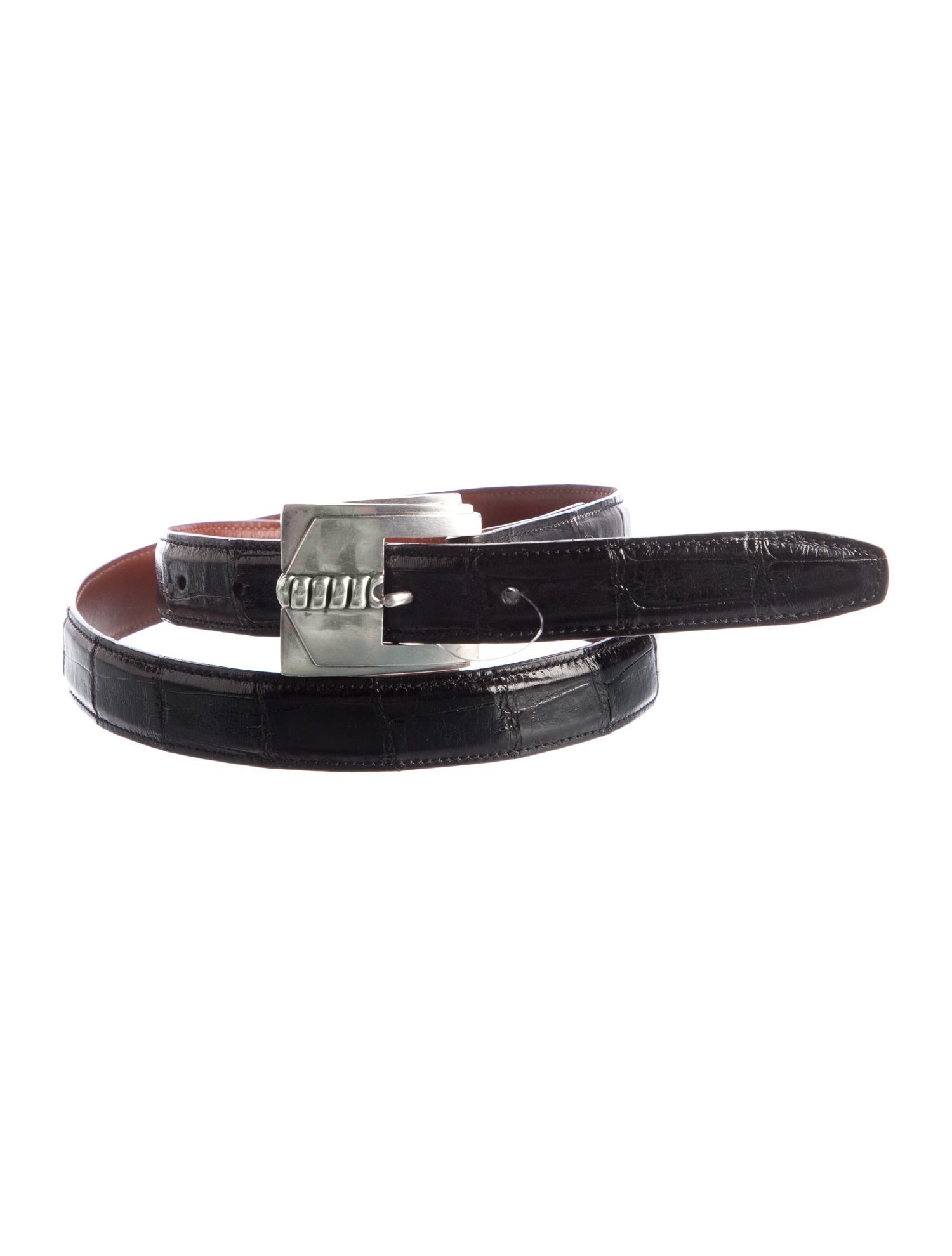 Kieselstein-Cord Skinny Alligator Belt