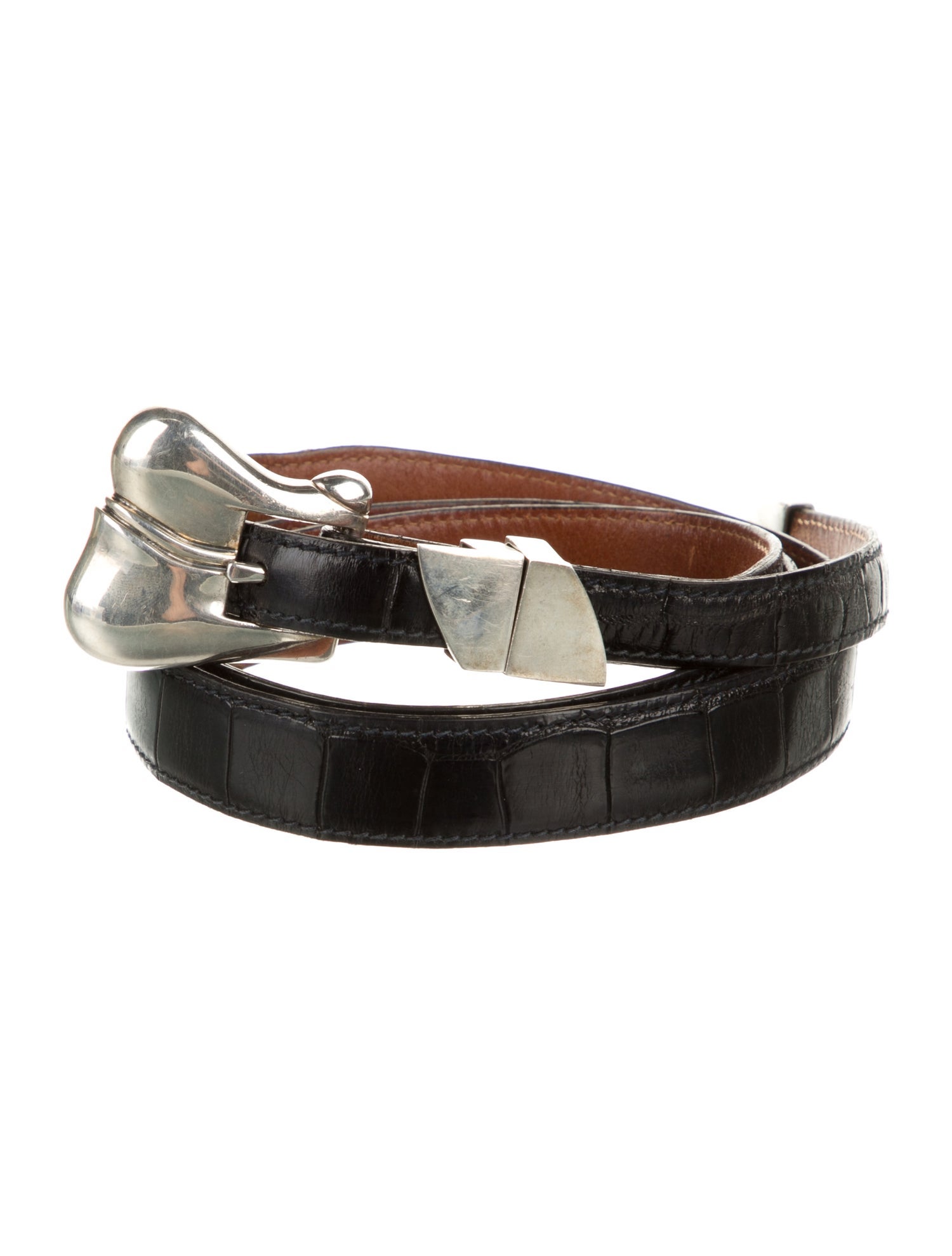 Kieselstein-Cord Skinny Leather Belt