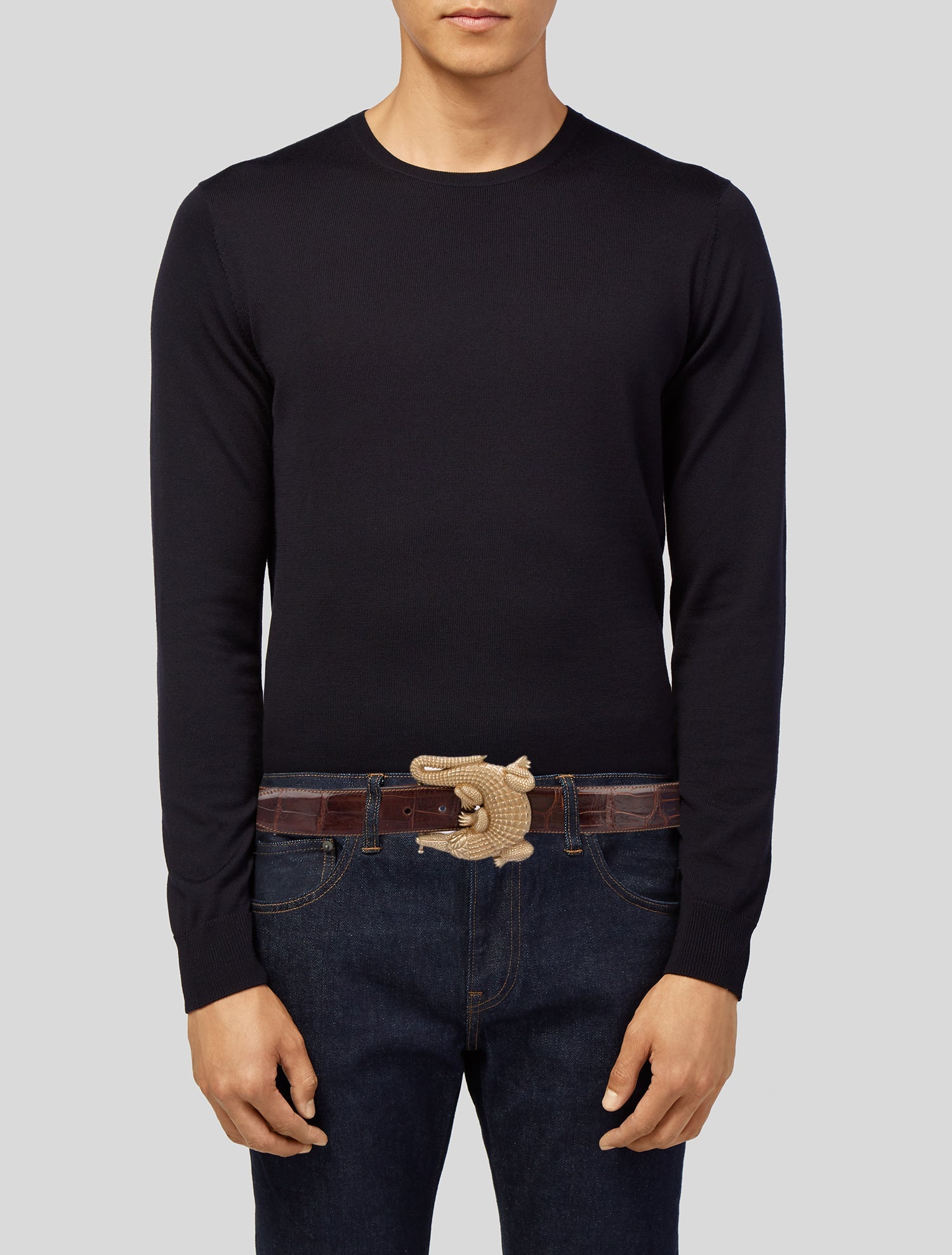 Kieselstein-Cord Alligator Waist Belt