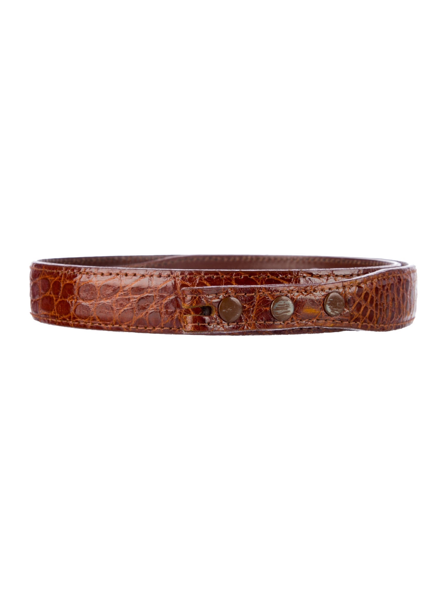 Kieselstein-Cord Skinny Alligator Belt